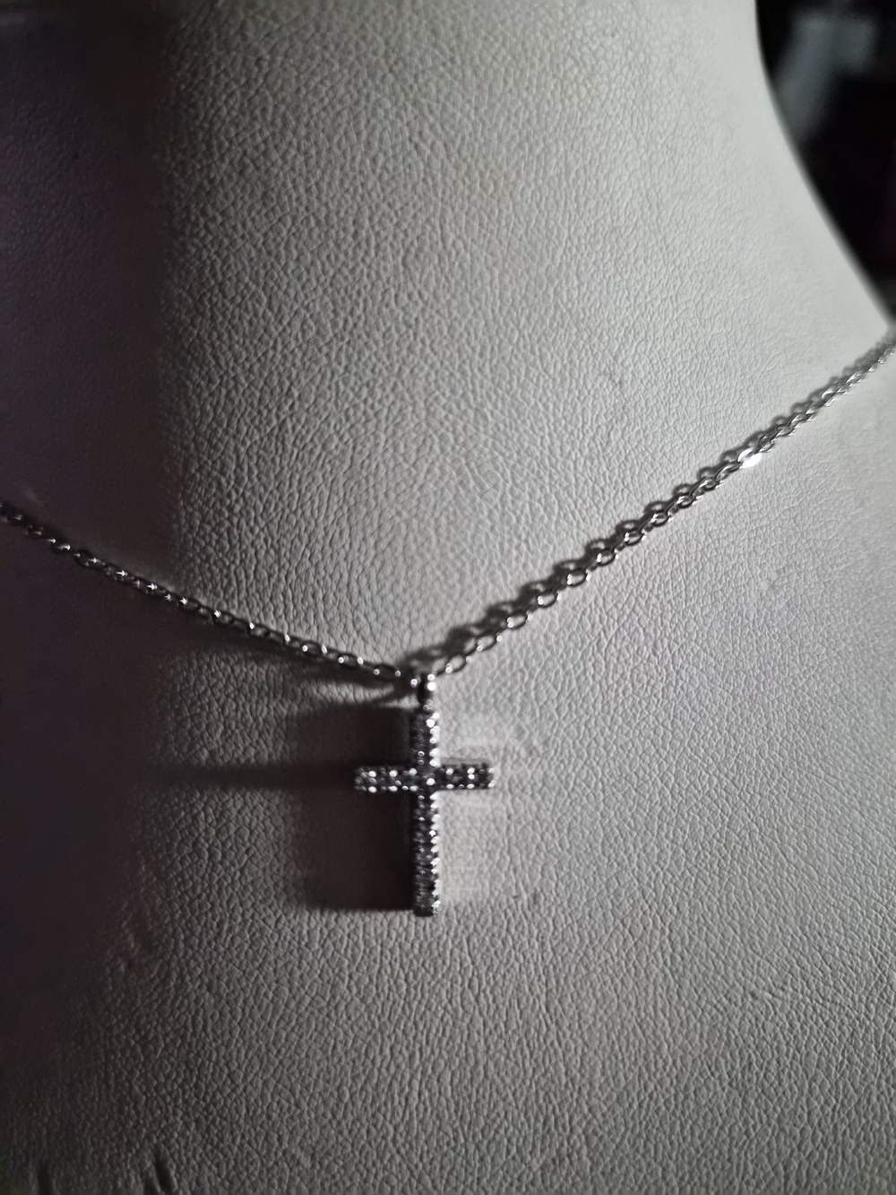 Silver Cross Pendant Necklace - Classic Sparkle